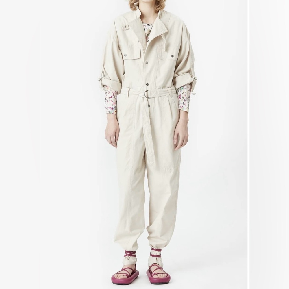 Isabel Marant Etoile Kendra Jumpsuit 100% Cotton Beige Ecru FR36/US4 Worn Once
